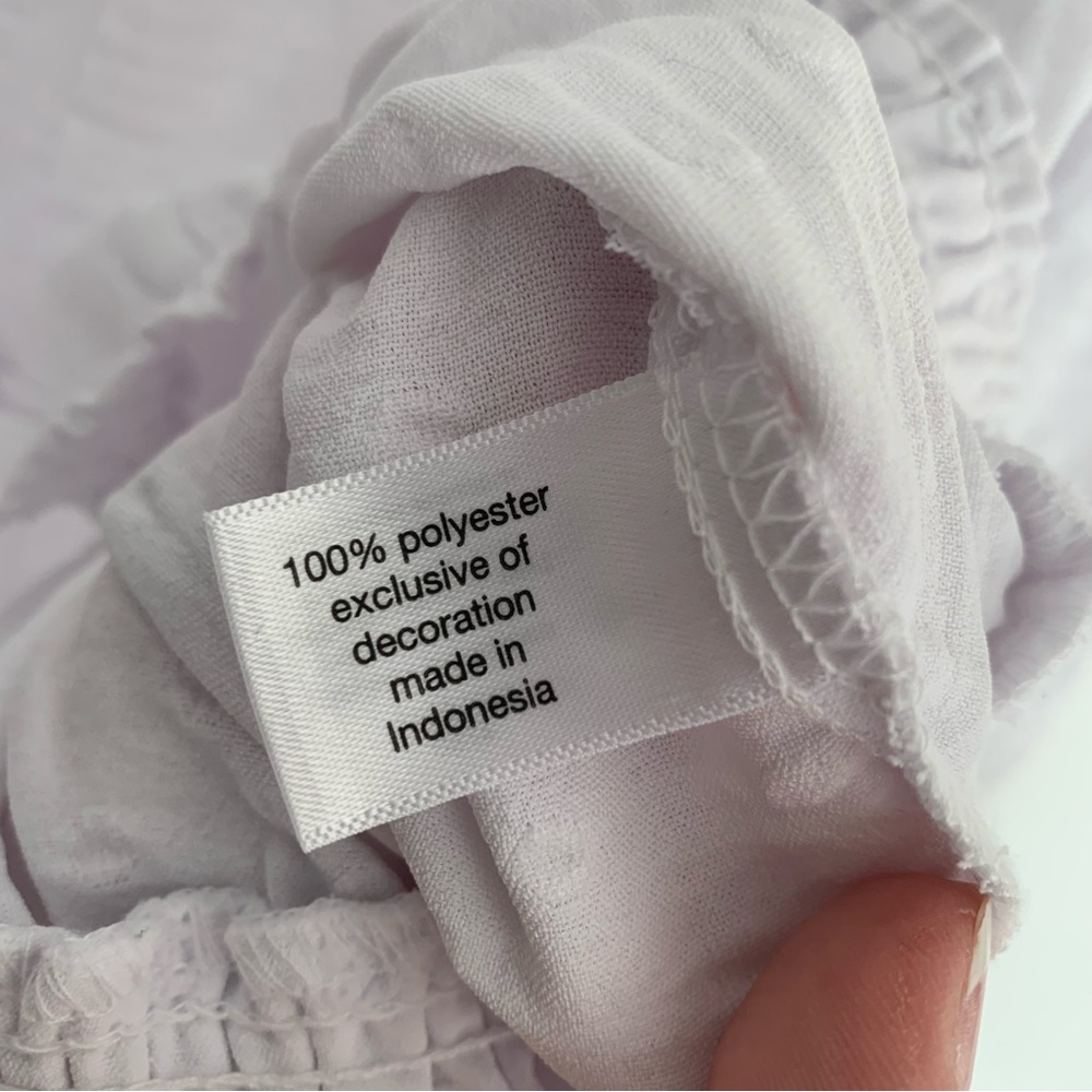 Lane Bryant White Swiss Dot Wrap Boho Top Minimal… - image 7